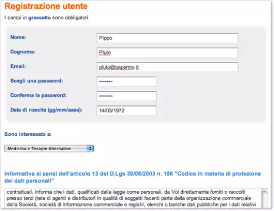 registrazione
